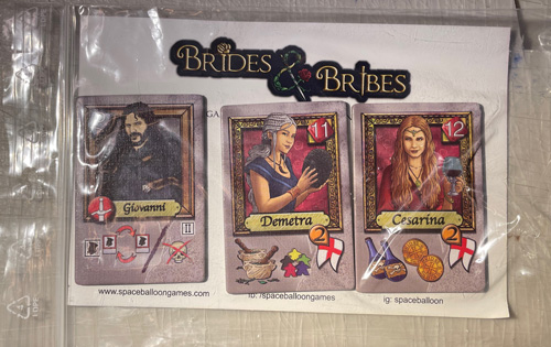 Brides and Bribes Promo Tiles